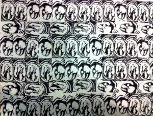 detail, Ommetaphobia. 9 x 12 polymer print on paper. 2013.