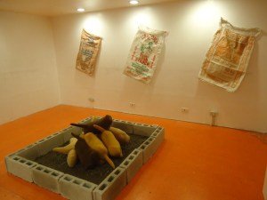 soft sculpture installation, Sandbox, Vinyl on Vinyl Gallery, 2013.